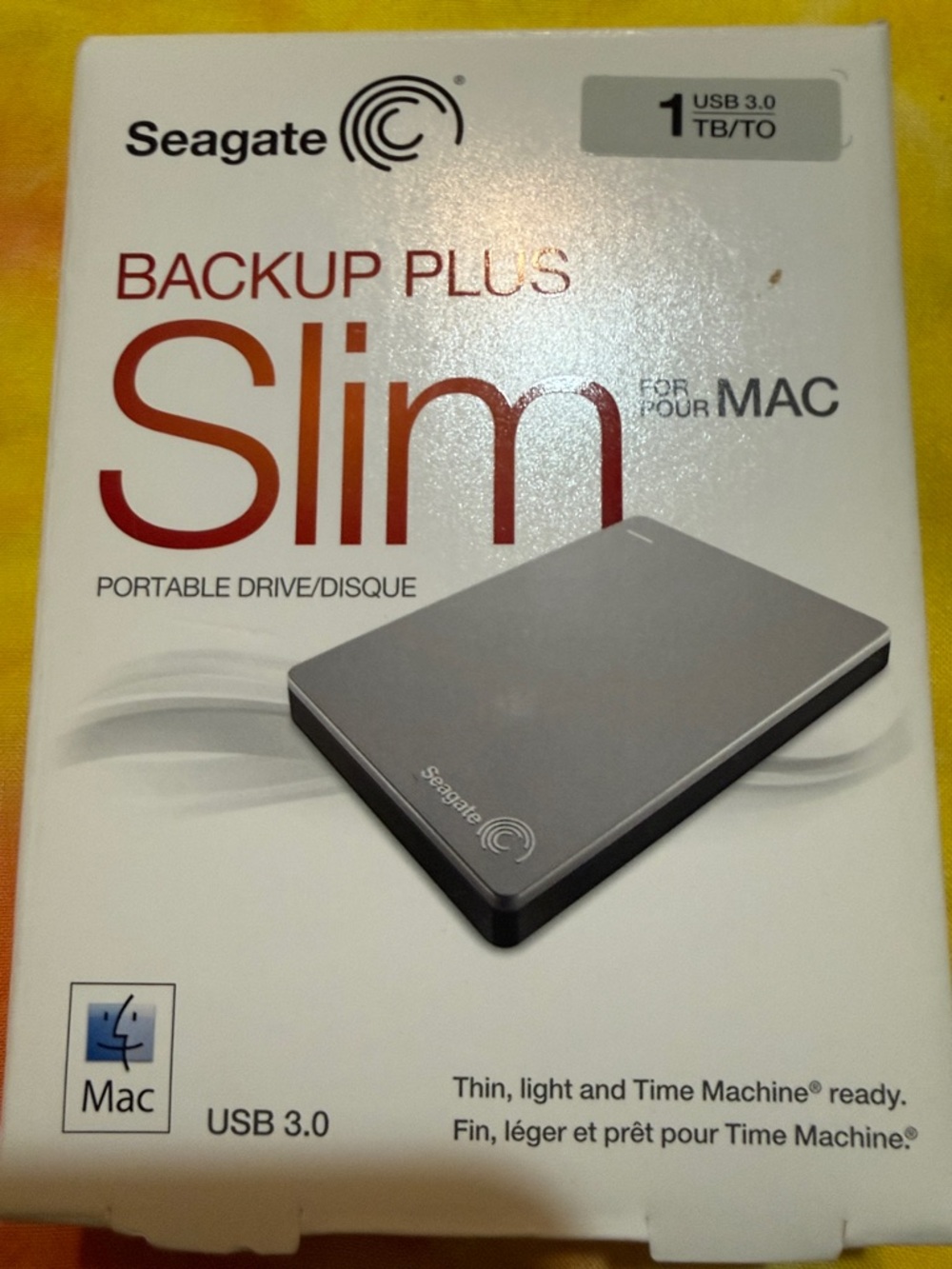 Seagate Backup Plus Slim 1TB Portable External Drive - Silver